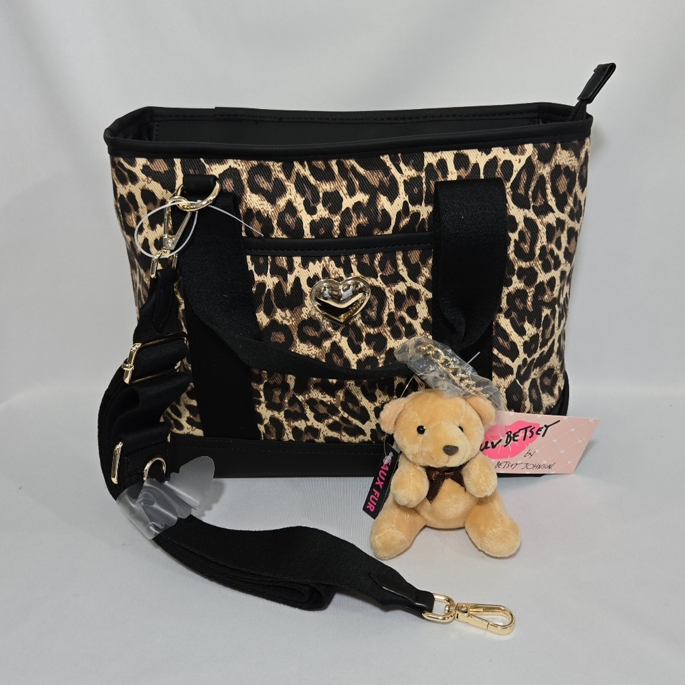 Betsey Johnson LBADDIE LEOPARD Crossbody Purse
